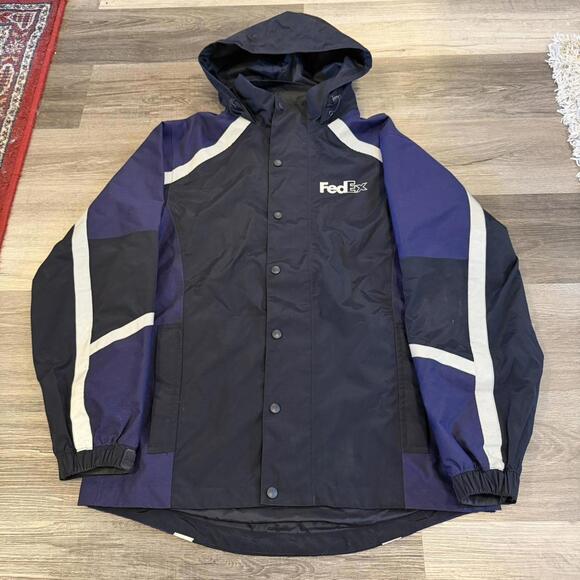 vintage FedEx Stan Herman windbreaker jacket M Fed Ex Fed-Ex - Picture 2 of 8